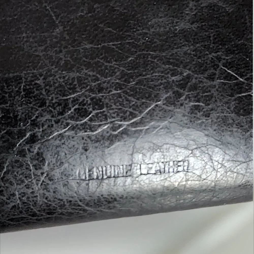 GENUINE LEATHER Black Unisex Wallet